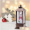 Juldekorationer Juldekorationer LED Lykta Santa Candle Tea Light Outdoor Hanging Ornament Year Night Home Party Decora DHLV4
