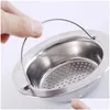 Crépines d'évier Filtre d'évier de cuisine en maille Filtre de vidange Passoires de piscine Égouts Filet en acier inoxydable Éviers de salle de bains Crépine portable 21 K2 Drop D Dha8O