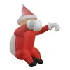 3/4/5mH Activities Lighting Inflatable Climbing Santa Claus For Decoration / 16.4 Feet Inflated Flying Chrismas Old Man