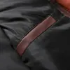 メンズレザーフェイク秋の冬のモーターサイクルジャケットウィンドブレイカーフード付きジャケット男性アウトウェアウォームバイカーPU EUサイズ3XL 221122