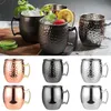 550ml 18 Ounces Hammered Copper Plated Moscow Mule Mug Beer Cup Coffee Cup Mug Copper Plated Canecas Mugs Travel Mug Kitchen DHL F1125