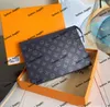 2023 Ontwerpers Clutch Bags Mannen En Vrouwen Luxe Handtassen Klassieke Grote Capaciteit Bruine Portemonnees Business Pouch Waszak 26Cm