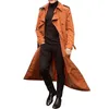 Heren Trench Coats Medium Long Wind Breaker Fashion Breaker Casual Coat Britse stijl Overjas Streetwear