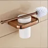 Bath Accessory Set Brass Bathroom Accessories Rose Gold Robe Hook Paper Holder Towel Bar Soap Basket Rack Hardware