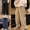 Pantaloni da uomo Pantaloni semplici per adolescenti Pantaloni a vita alta Casual Oversize Straight Men