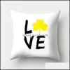 Pillow Case Pineapple Pillow Case Sofa Cushion Er Yellow Peach Skin Veet Pillows Sets Wish Love Good Morning Sunny S 6Mdc1 Drop Deli Dhfcn