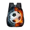 Backpacks 12 Inch Cool Soccerly / Footbally Print Backpack for 2-4 Years Old Kids Children School Bags Small Toddler Bag Kindergarten 221122