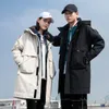 Men's Down Parkas -30 Degrees Winter Jacket Thick Coat Hooded Warm Mid-Length Parka White Duck Fashion Men Jackets 221122