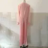 Women's Jumpsuits Rompers Oversized and For Women Pink Pleated High Waisted Floor Length Elegant Evening Night Party Clothes 221122