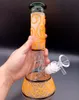 10 inç renkli cam su geri dönüştürücü bong nargile ile uv aydınlık ahtapot kalın sigara boruları dab teçhizat