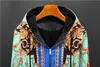 Herenleer Faux S Brand Hoodie Jacket Luxe Gold Print Bomber Royal Casual Coats Windscheper Kleding Streetwear Social 221122