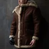 Herenjassen Outdoor Bovenkleding Heren Winter Warme Dikke Wollen Jassen Vintage Effen Kleur Lange mouwen Imitatiebontjassen met knopen Voor Heren Streetwear 221121