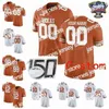 Football Nik1 NCAA Maillots Texas Longhorns 12 Earl Thomas III 15 Marcus Washington Jake Smith 17 Cameron Dicker Football personnalisé Stit