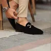 أحذية رسمية للرجال من جلد الغزال البيج أحذية بدون كعب غير رسمية سوداء تسمح بمرور الهواء سهلة الارتداء أحذية رجالية من Zapatos De Hombre 221121