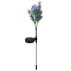 Garden Solar Lights Flower LED Artificial Outdoor Decorative Stakes d￩cor pour la cour partie