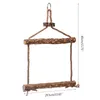 Altri articoli per animali domestici Lovebird Finch Canarino Budgie Gabbia Trespolo Stand Bridge Swing Climbing Wood Training Amaca Giocattolo per Bird 221122