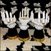 Parti Dekorasyonu Cadılar Bayramı Dekorasyon Ev Dekoru Mum Tutucu Stick Reçine Araçları Korku Cadı El Tek Fitil Eve Delme Delive Dhzgu
