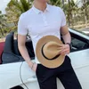 رجال Polos 2022 Summerbritish Polo Shirt Shirt Sleeve Label Temproidery Slim Men Business Carual Social Club Treprovable