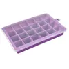 Ice Cream Tools Food Grade Sile Molds 24 Lattices Ice Cube Mod With Clear Lid Cream Tools Blue Green Color 7Js E1 Drop Delivery Home Dhtxw