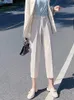 Dames broek capris yitimoky pak vrouw high taille kantoor dame harem vrouwen broek zwarte beige Koreaanse modekwaliteit 221122