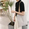 Evening Bags Plaid Cotton Women Messenger Cavans Fashion Small Shoulder Ladies Girls Handbags Crossbody Mujer Bolsas Borse Da