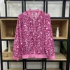 Women's Jackets Chiffon Fashion Rose Printed Zipper Middle aged Mother Large Baseball 221122