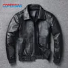 Skórzana męska Faux Copersian Plus w rozmiarze 8xl Winter Jacket Men Classic A2 Cowhide Płaszcz oryginalną jakość 221122