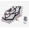 5 Folding Luxury Brands High Quality Camellia Manual Mini P Ocket Umbrella Rain Women Ultralight Vinyl Sunproof Umbrella J220722