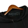 Felpa con cappuccio da uomo di design di lusso Maglione a maniche lunghe con stampa di lettere di fiamma Pullover di marca di moda autunnale Top girocollo da donna nero