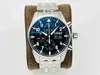 Hochwertige IWC-Uhr, mechanische Pilotenarmbanduhr, Luxus, VE6Q 3777 Factory V2 Version 43 mm, 7750 Chronograph