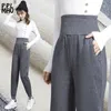 Women's Pants Capris Women Baggy Warm Fleece Lined Harem Winter Oversized 4xl Super High Waist Lambwool Sweatpants Casual Thick Jogger Trousers 221122