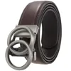 Cinturones Cinturón Hombres Calidad superior Cuero genuino de lujo para correa Hombre Metal Hebilla automática LY136-2