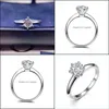 Bande Anneaux Femmes Bague De Fiançailles De Mariage Bande Zircon Diamant Anneaux Bijoux De Mode Cadeau Drop Delivery Dhtre