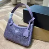 Designer Hobo Borse da donna in nylon Borse sotto le ascelle con diamanti lucidi Luxurys Designer Borsa a tracolla singola Borsa da festa con scatola 227Z