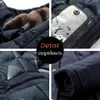 Mens Down Parkas Winter Long Casual Thick Fleece Hooded Waterproof Jacket Coat Outwear Fashion Pockets Parka 4658 221122