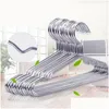 Storage Holders Racks Solid Stainless Steel Coat Hanger Groove Anti Slip Clothes Wrinkle Resistant Storage Rack Not Easy To Deform Dhlbo