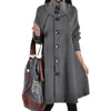 Misto lana da donna Cappotto di lana rosso Cappotti monopetto di media lunghezza Mantello Trench Autunno Inverno Cappotto lungo ampio oversize 221122