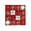 Украшение вечеринки Деликатный блестящий рождественский мяч орнамент 42pcs Classic Collection Set Set Ohlosale