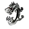 Cluster Rings Pure Silver Dragon Ring Sterling 925 Retro Opening Adjustable S925