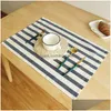 Table Napkin Napkin Cloth Japanese Yarndyed Fresh Pure Cotton Mat Table Fashion Simple El Pendant Po Background 3 N2 Drop Delivery H Dhj8C