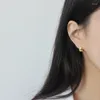 Hoop Earrings BITWBI Korean S925 Sterling Silver Unusual INS Minimalist Geometric Female Earring Gold For Women