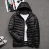 Piumino da uomo Parka da uomo invernale in anatra cappotto ultra leggero con cappuccio soffici giacche da uomo portatile antivento abbigliamento caldo 5XL 6XL 221122