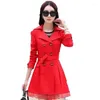 Women's Trench Coats Women Coat 2022 Autumn/winter Clothes Size The Style Cultivate One's Morality Double-breasted Women's Clothing