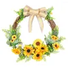 Decorative Flowers Lavender Wreath Wreaths Door Hanging Home Decor 40cm Plastic Yellow Simulation Garland