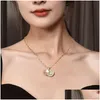 Pendentif Colliers Perle Coquillage Pendentif Collier En Acier Inoxydable Coquille De Mer Colliers Pour Femmes Mode Bijoux Drop Delivery Pendentif Dh2Fm