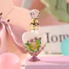 60 X Bouteille De Parfum En Verre 10 ml En Métal Décor De Papillon Récipient En Forme De Coeur Bouchon En Cristal Récipients D'huiles Essentielles Rechargeables