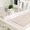 طاولة قطعة قماش مقاومة للماء PVC غطاء شفاف غطاء حصيرة نمط المطبخ الزجاج ناعم 1.0 مم 221122