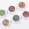 Nail Glitter 6Pot/set Art Holographic Flake Dust Multicolore Hexagon Ultra-sottile Chunky Sparkly Lustrino DIY Mylar Flakes