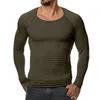 Camicie casual da uomo T-shirt lavorata a maglia per il tempo libero da uomo Top Fashion Good Stitching Pullover per palestra