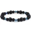 Blue Evil Eye Armbanden Natuursteen Kralen Mannen Armbanden Verstelbare Vrouwen Armband Lucky Yoga Sieraden Geschenken